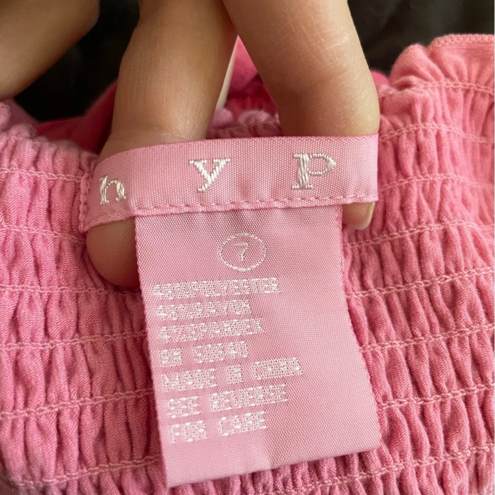 Vintage Hype size 7 Girls Halter Neck Dress Pink and Brown A-Line